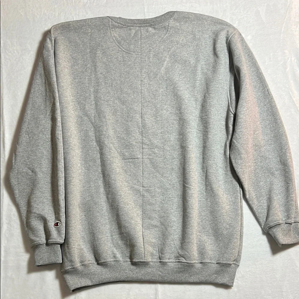 Champion Gray Crewneck Sweater Classic Athletic Style - XLT